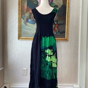 Vintage Abstract Cotton Print Dress